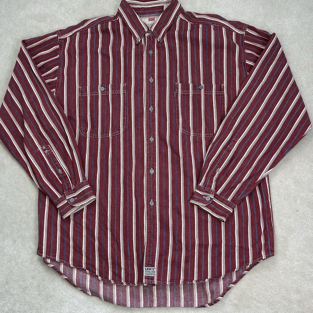 Vintage 90s Levi's Denim Shirt Mens XL Button Up Workwear Oversized